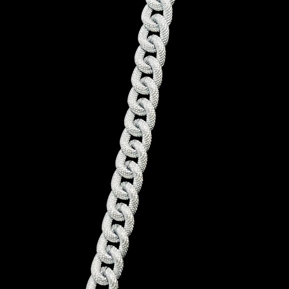 Vintage Light Weight Chunky Silver Tone Curb Chain Necklace (5108) - Picture 4 of 6